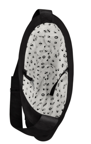 Cuddle Dog Carrier with Summer Liner in Black with White Summer Liner